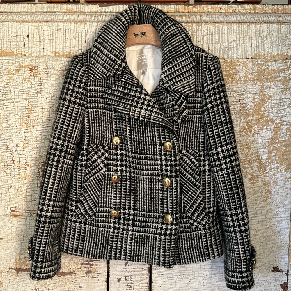 Coach New Without Tags Woman’s Houndstooth Jacket xs